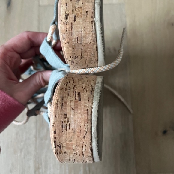 Sorel Cameron Flatform Lace, Suede Ghillie Gladiator Wedge Sz 9,5 - Picture 8 of 8